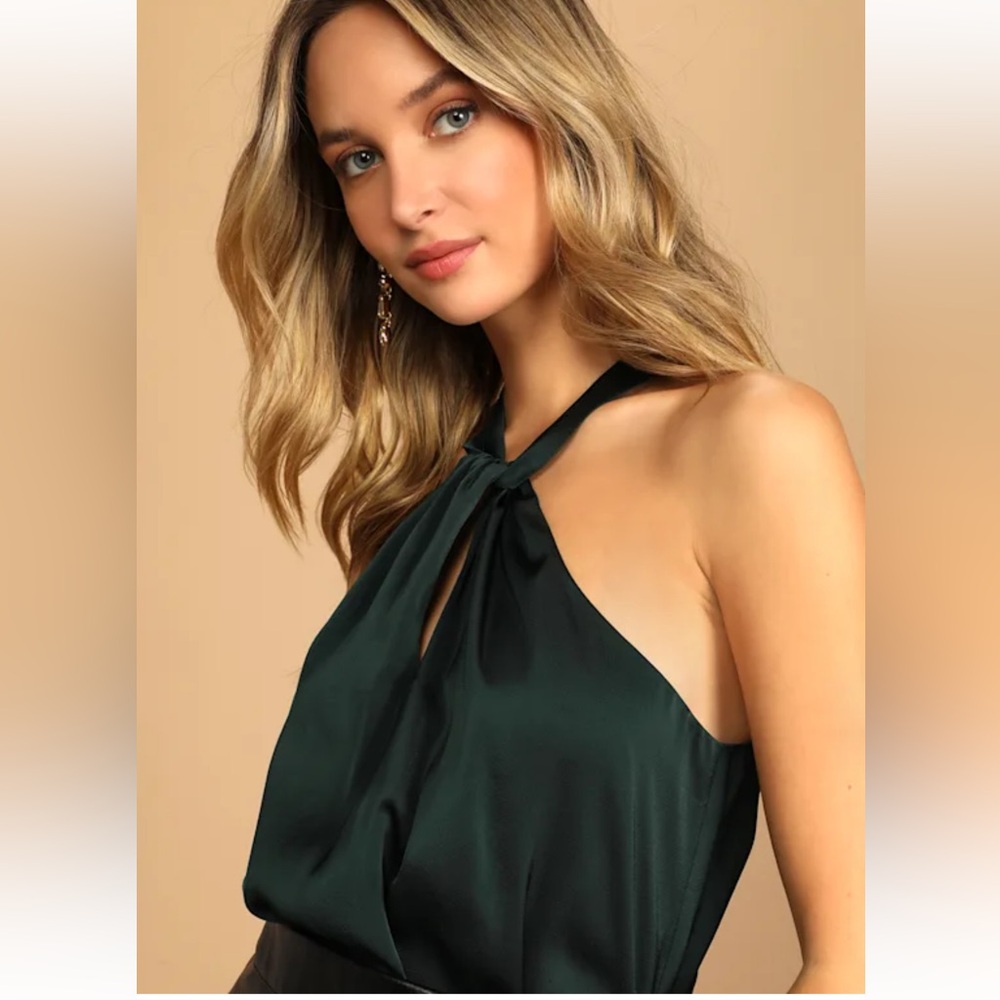Lulus Green Bodysuit XL NWOT
